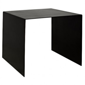 Yves Side Table, Black Metal, Large