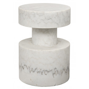 Mamud Side Table, White Stone