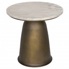 Aiden Side Table, Aged Brass
