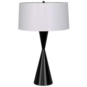 Noble Table Lamp with Shade, Black Metal