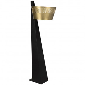 Claudius Floor Lamp, Black and Brass Finished Metal