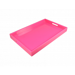 Lacquer Hot Pink Breakfast Tray 14" x 22" x 2"H
