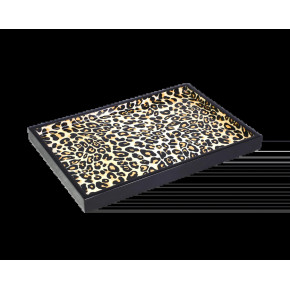 Lacquer Leopard Vanity Tray 8" x 12" x 1.5"H