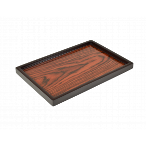 Lacquer Rosewood Brown Vanity Tray 8"L x 12"W x 1.5"H