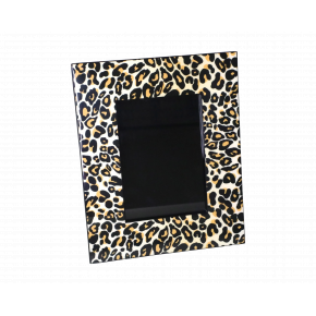 Lacquer Leopard Picture Frame 5" x 7" (10" x 11" frame)