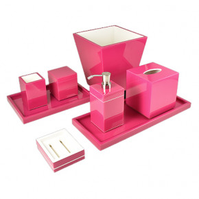Lacquer Hot Pink Square Tray 22" x 22" x 2"H