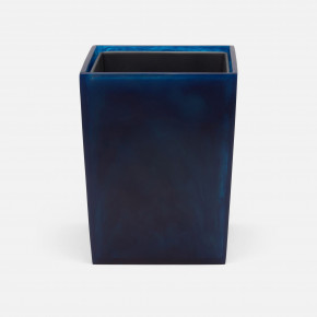 Abiko Cobalt Wastebasket Square Tapered Cast Resin