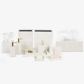 Arles White Faux Horn Bath Accessories