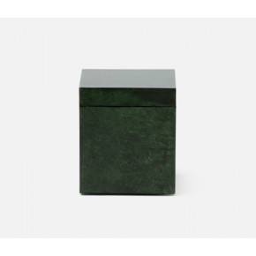 Carlow Emerald Gloss Canister Square Straight Vellum Leather