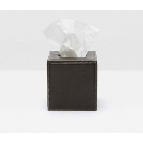 Lorient Charcoal Tissue Box 6"L x 6"W x 6"H Full-Grain Leather