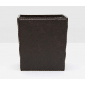 Lorient Charcoal Wastebasket Rectangular Tapered Full-Grain Leather