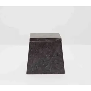 Luxor Black Matte Canister Square Taperedmarble