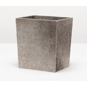 Umbra Gray Wastebasket Rectangular Tapered Hair-On-Hide