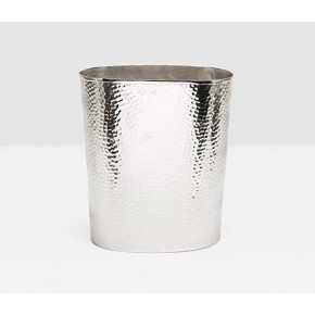 Verum Shiny Nickel Wastebasket Oval Hammered Metal