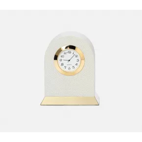 Fondi Blanc Br Clock Realistic Faux Shagreen