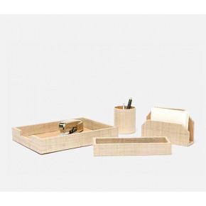 Koba Natural Set: Letter Tray Envelope Holder Pencil Tray And Pencil Holder Bagor Grass