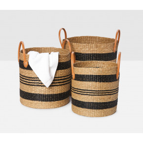 Hudson Black/Natural Baskets Seagrass S/3