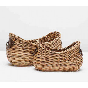 Varna Natural Nested Baskets Rattan, Set Of 2