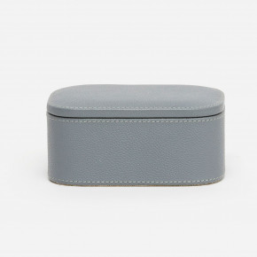 Dozza Dark Gray Accent Box Small Full-Grain Leather Pack/2