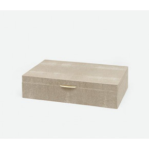 Lucerne Sand Jewelry Box Rectangular Realistic Faux Shagreen