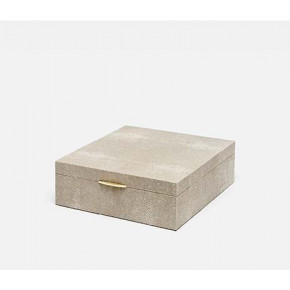 Lucerne Sand Jewelry Box Square Realistic Faux Shagreen