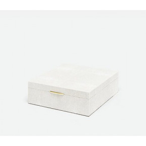 Lucerne Snow Jewelry Box Square Realistic Faux Shagreen