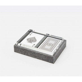 Middelburg Cool Gray Realistic Faux Shagreen Card Box 6.5"L X 4.5"W X 1.5"H, Pack of 2
