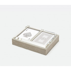 Middelburg Sand Box Set With Two Decks Of Cards Realistic Faux Shagreen