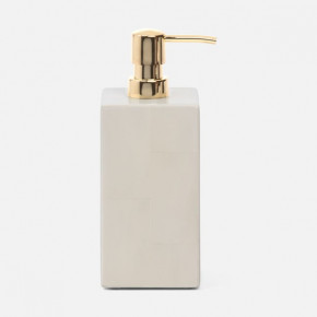 Arles White Soap Pump 3.5"L x 3.5"W x 8.5"H Faux Horn