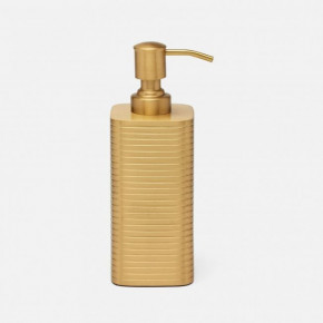 Adelaide Matte Gold Soap Pump 2.5"L x 2.5"W x 7"H Brass