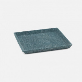 Dresden Teal Tray Square Small Cotton Jute Pack/2