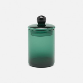 Darby Smokey Green Small Canister Handblown Glass