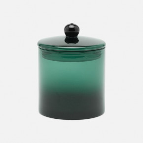 Darby Smokey Green Large Canister Handblown Glass