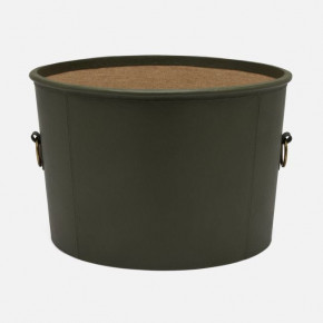 Ogden Forest Basket Large Round Full-Grain Leather