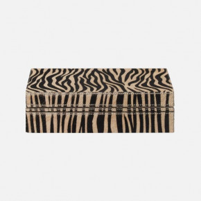 Lesten Baby Tiger Hair-On-Hide Card Box 6.5"L X 4.5"W X 1.5"H, Pack of 2