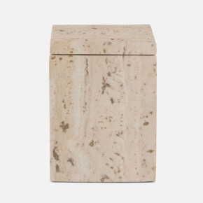 Bowen Natural Canister Large Travertine With Resin