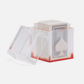 Soma Clear/Tangerine Card Deck Set Standard Acrylic