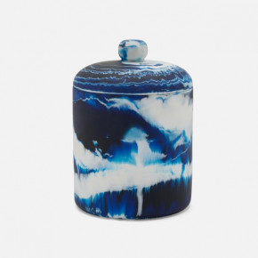 Southold Blue Canister Large Swirled Resin