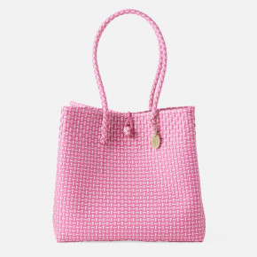 Izmir Pink/White Shopper Bag Recycled Plastic