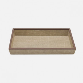 Maranello Taupe/Brown Tray Rectangular Tapered Large Abaca/Resin