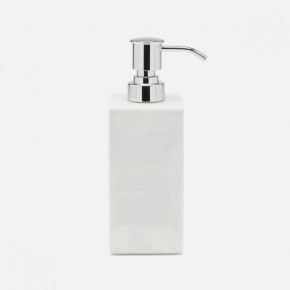 Milan White Soap Pump 2.5"L x 2.5"W x 7"H Romblon Stone
