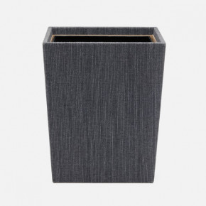 Galway Slate Blue Wastebasket Rectangular Tapered Cotton Jute