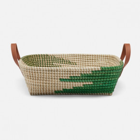 Olinda Green/Natural Storage Baskets Seagrass Pack/2