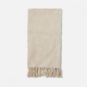 Chania Natural Guest Towel With Fringe 100% Linen 180 Gsm Pack/3