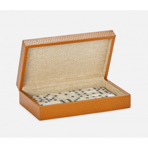 Dayton Aged Camel Domino Box Set Full-Grain Leather