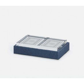 Middelburg Navy Box Set With Two Decks Of Cards Realistic Faux Shagreen