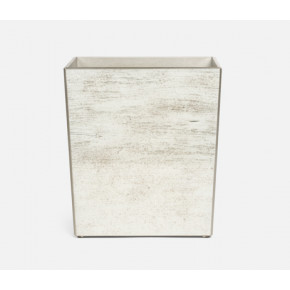 Nora Metallic Frost Wastebasket Rectangular Tapered Painted Glass