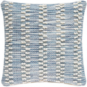Hobnail Stripe Blue Indoor/Outdoor Decorative Pillow 22" Square
