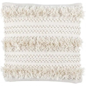 Zhara Stripe Ivory Indoor/Outdoor Decorative Pillow 22" Square