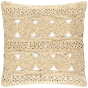 Round Turn Natural Indoor/Outdoor Decorative Pillow 20" Square